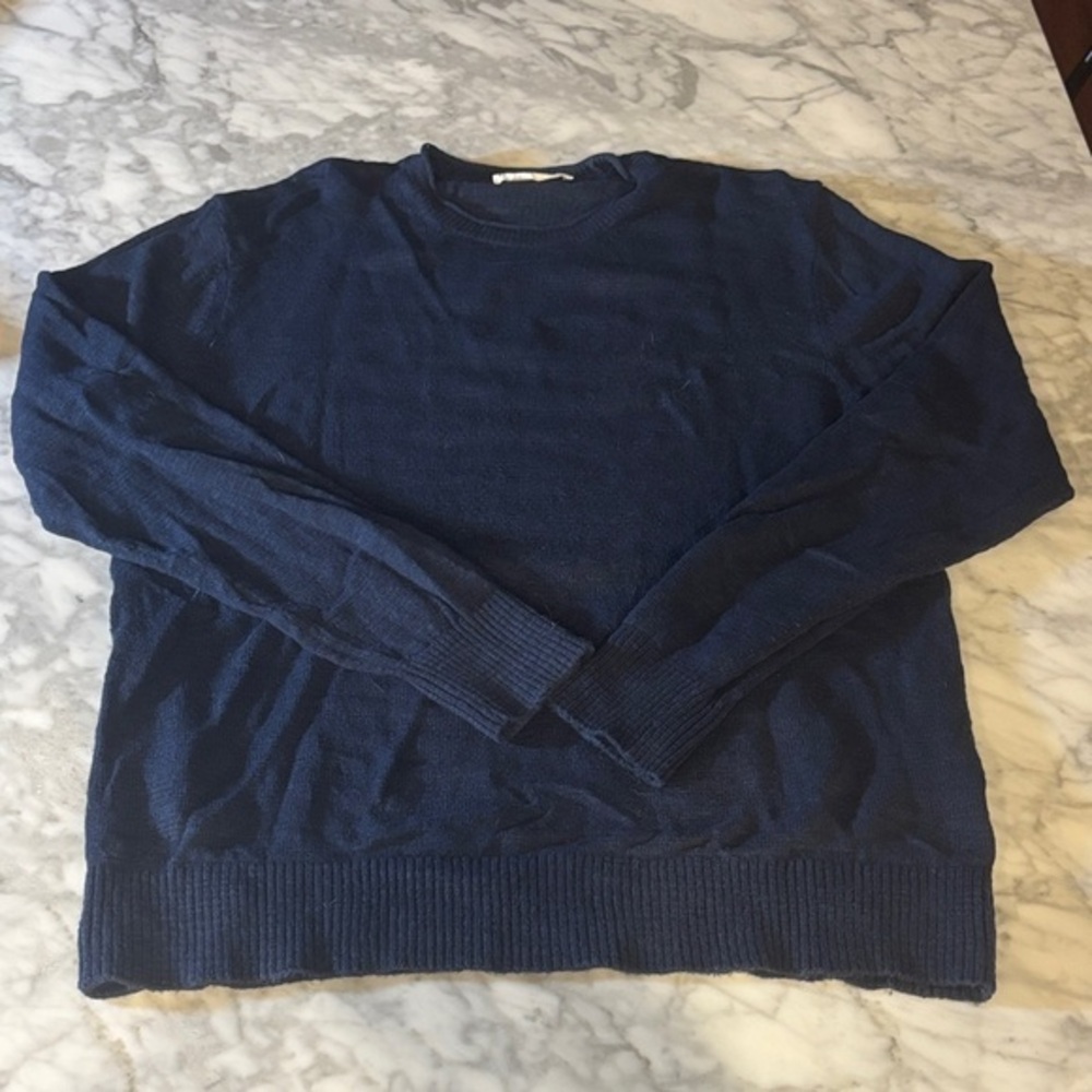 Everlane Men's Deep Blue Crewneck Sweater